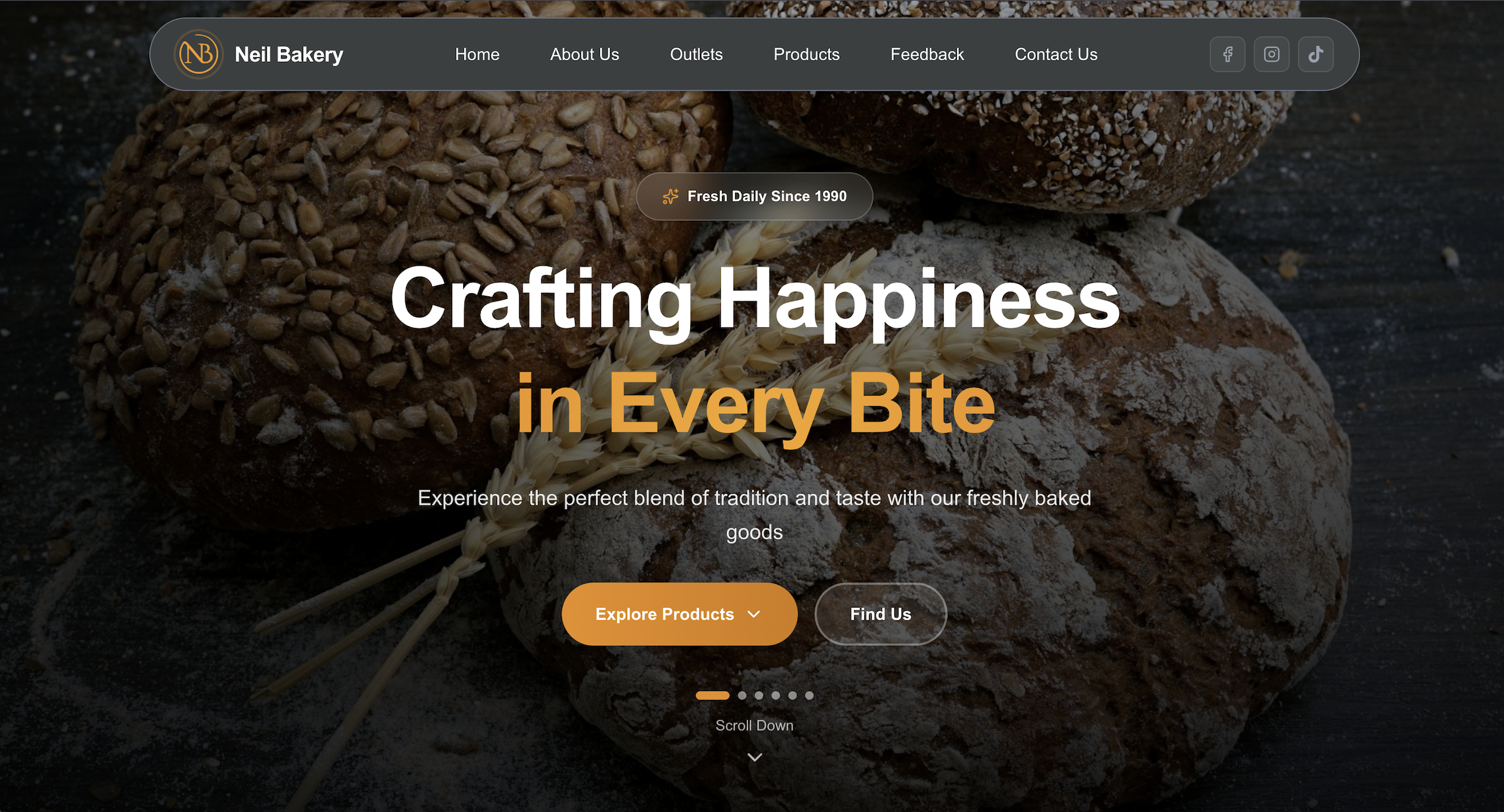 Neil Bakery - Marketing Website